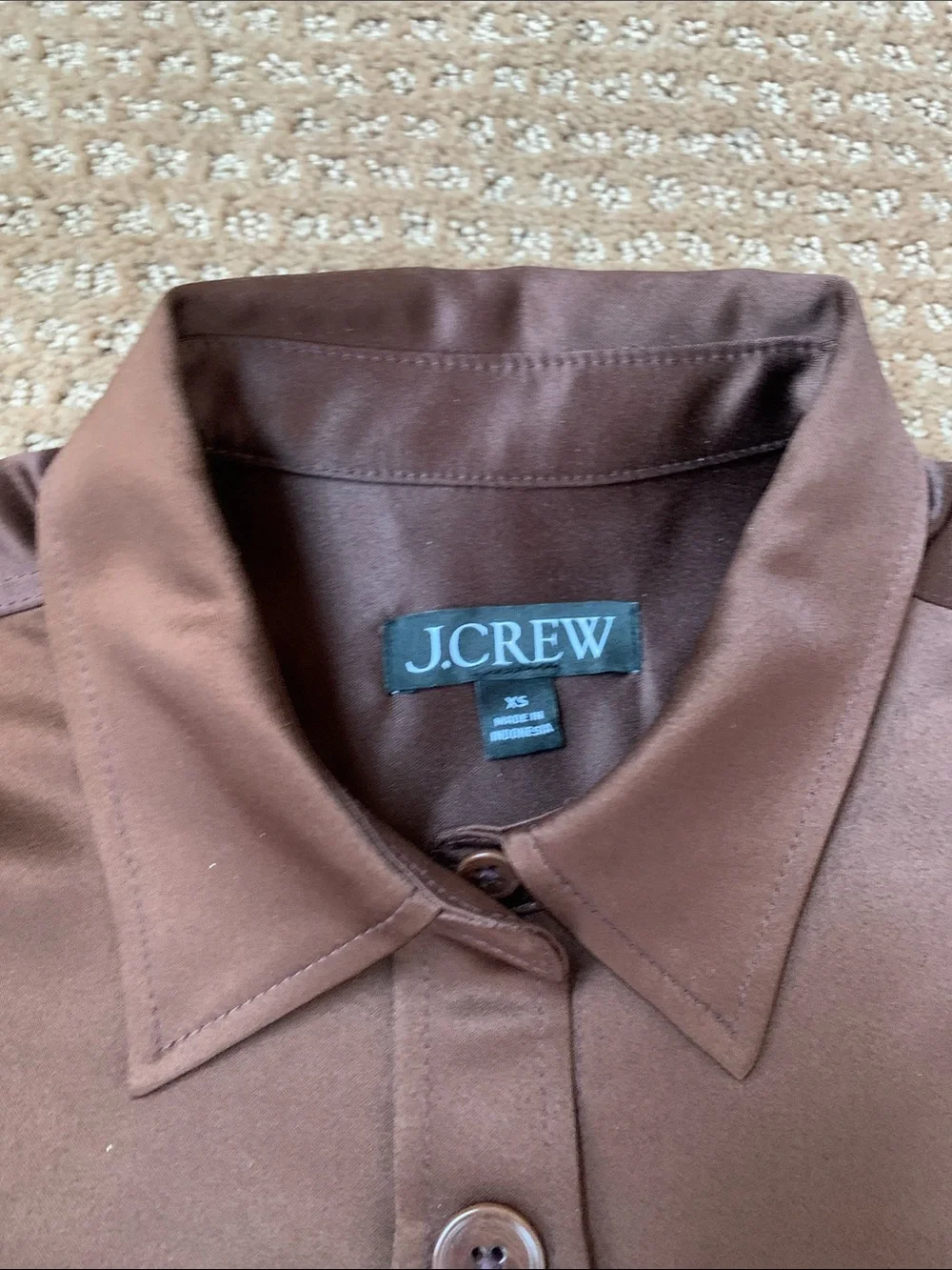 J. Crew Men’s Brown Classic Button-Down Shirt